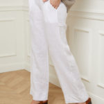 Pantalon coupe droite en lin