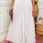 Pantalon large en lin