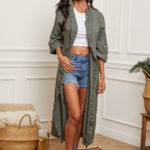 Veste longue en lin